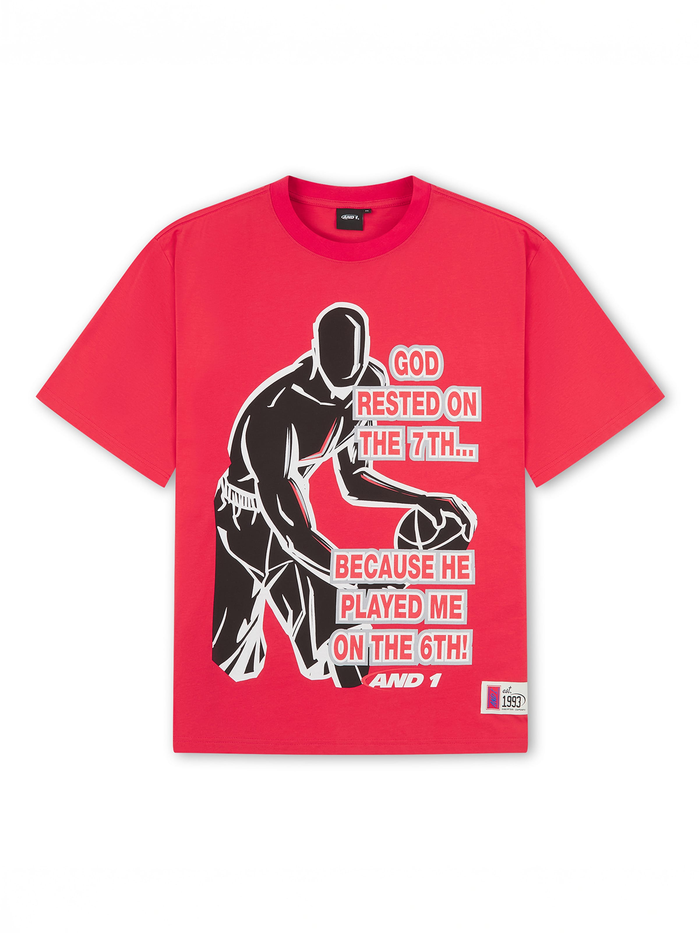 T-shirt AND1 en rouge : devant