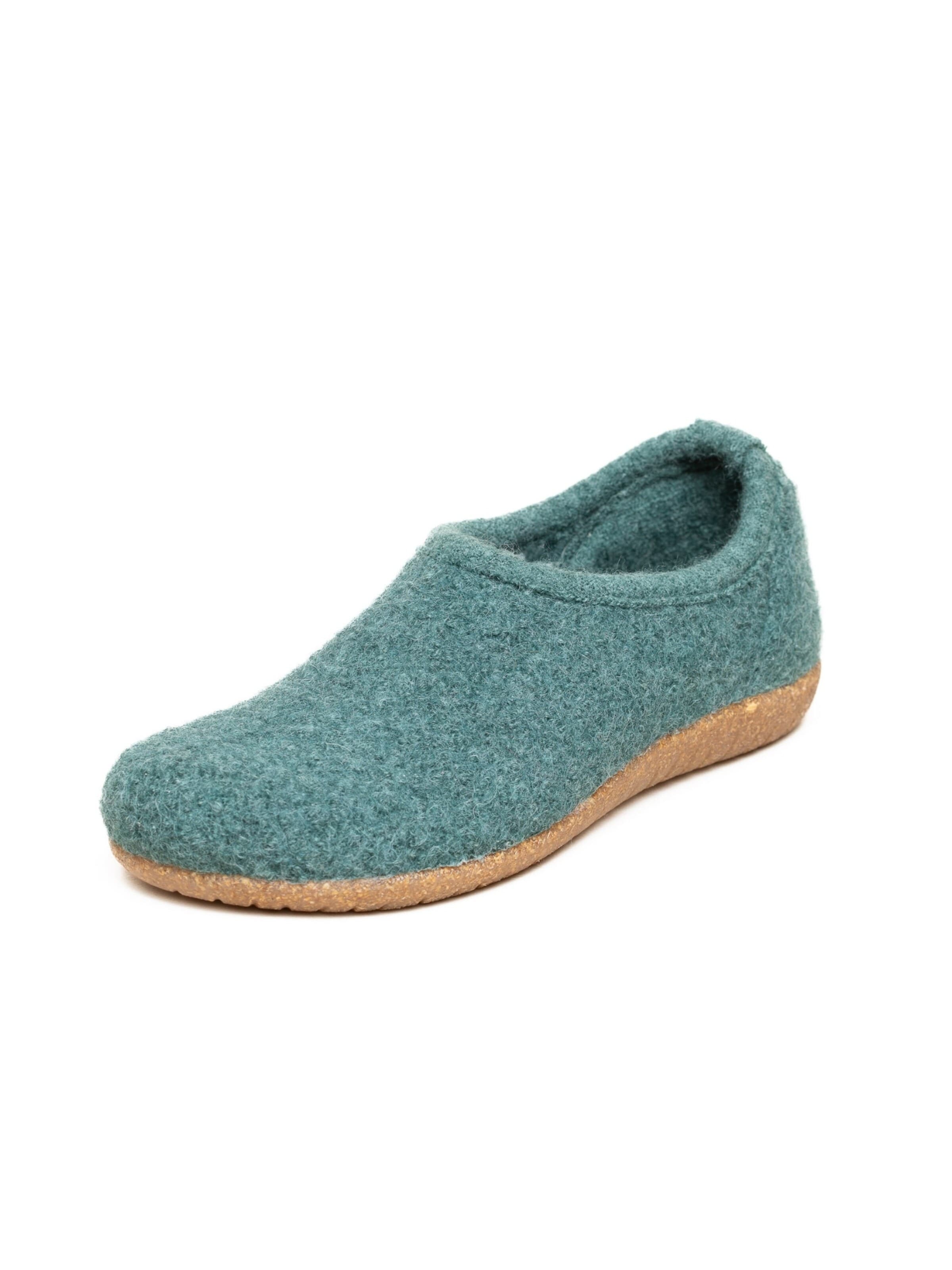 Gottstein Slippers 'Walkpantoffel Alpine Midcut RU' in Green: front