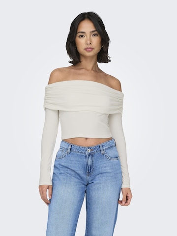 ONLY Shirt 'ONLLIVE' in Wit: voorkant