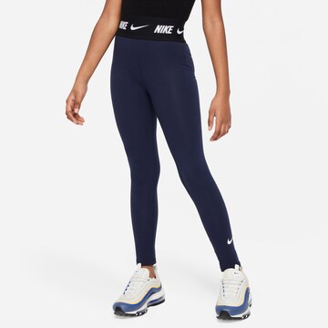Nike Sportswear Skinny Leggings in Blue: front