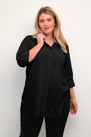 KAFFE CURVE Blouse 'Nana' in Zwart