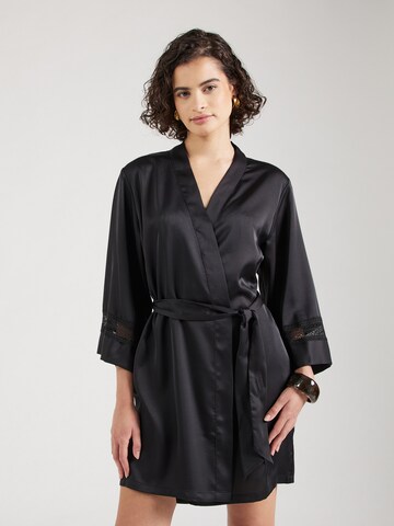 Robe de chambre 'FEELING' ETAM en noir : devant