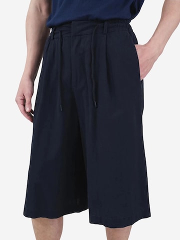 Giesto Wide leg Broek in Blauw: voorkant