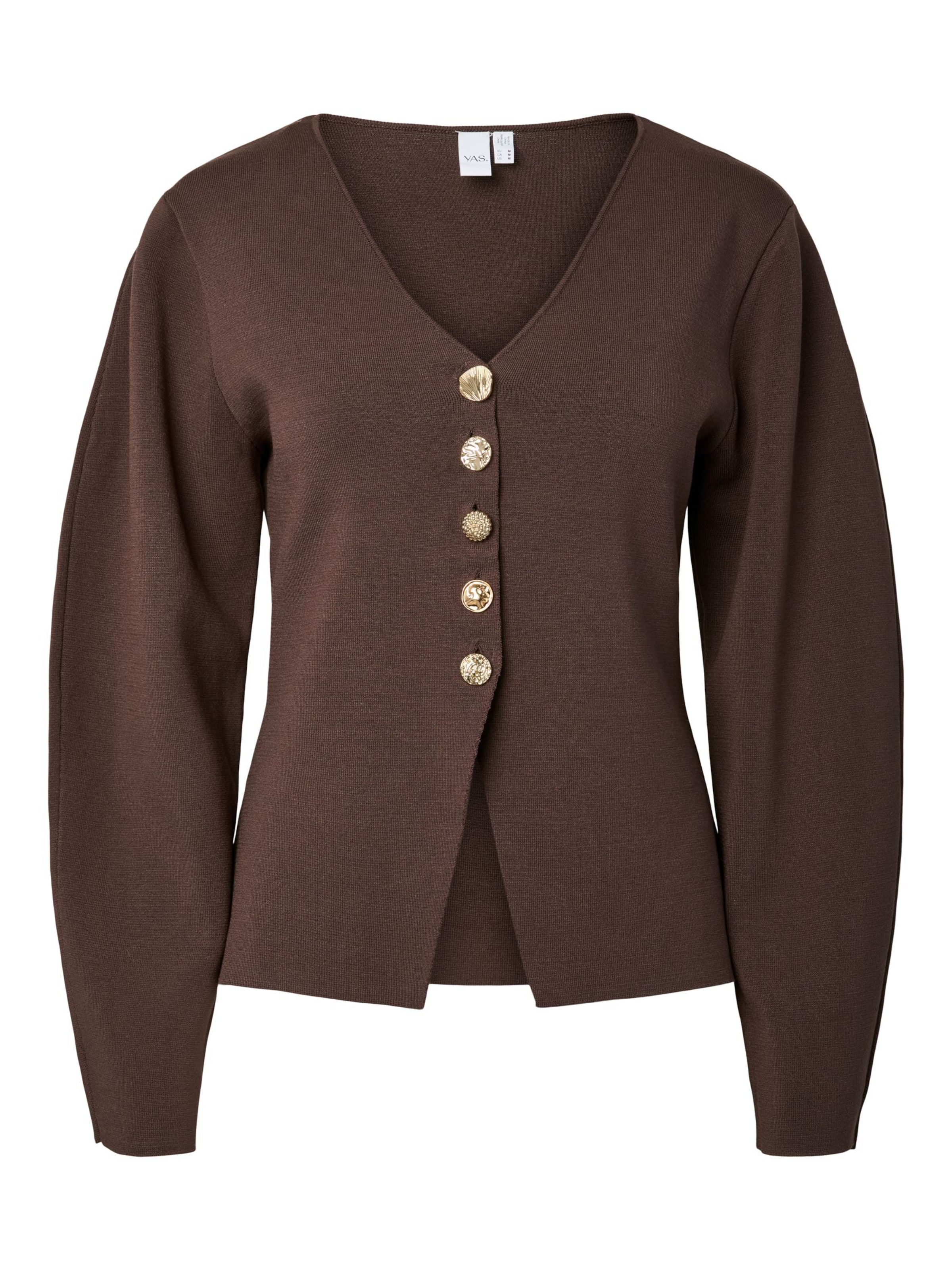 YAS Cardigan 'YASMikkala' i brun: forside