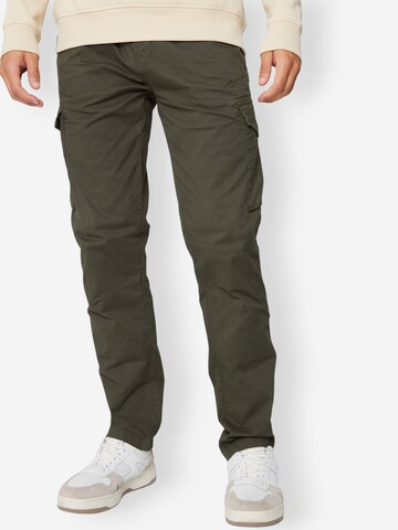 Threadbare Slimfit lange Cargohose 'Battle Drill' in Grün: Vorderseite