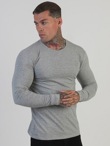 SikSilk Shirt in Grijs: voorkant