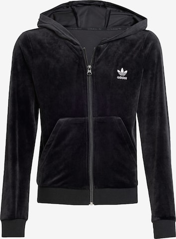 ADIDAS ORIGINALS Sweatjacke 'Essentials' in Schwarz: Vorderseite