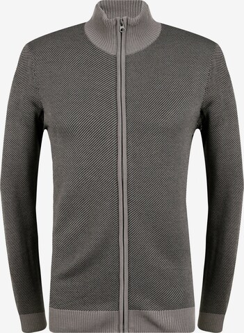 BLEND Knit Cardigan 'Londer' in Grey: front