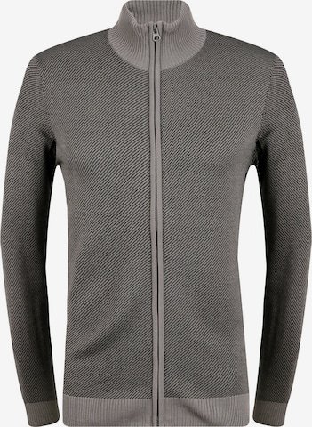 BLEND Knit Cardigan 'Londer' in Grey: front