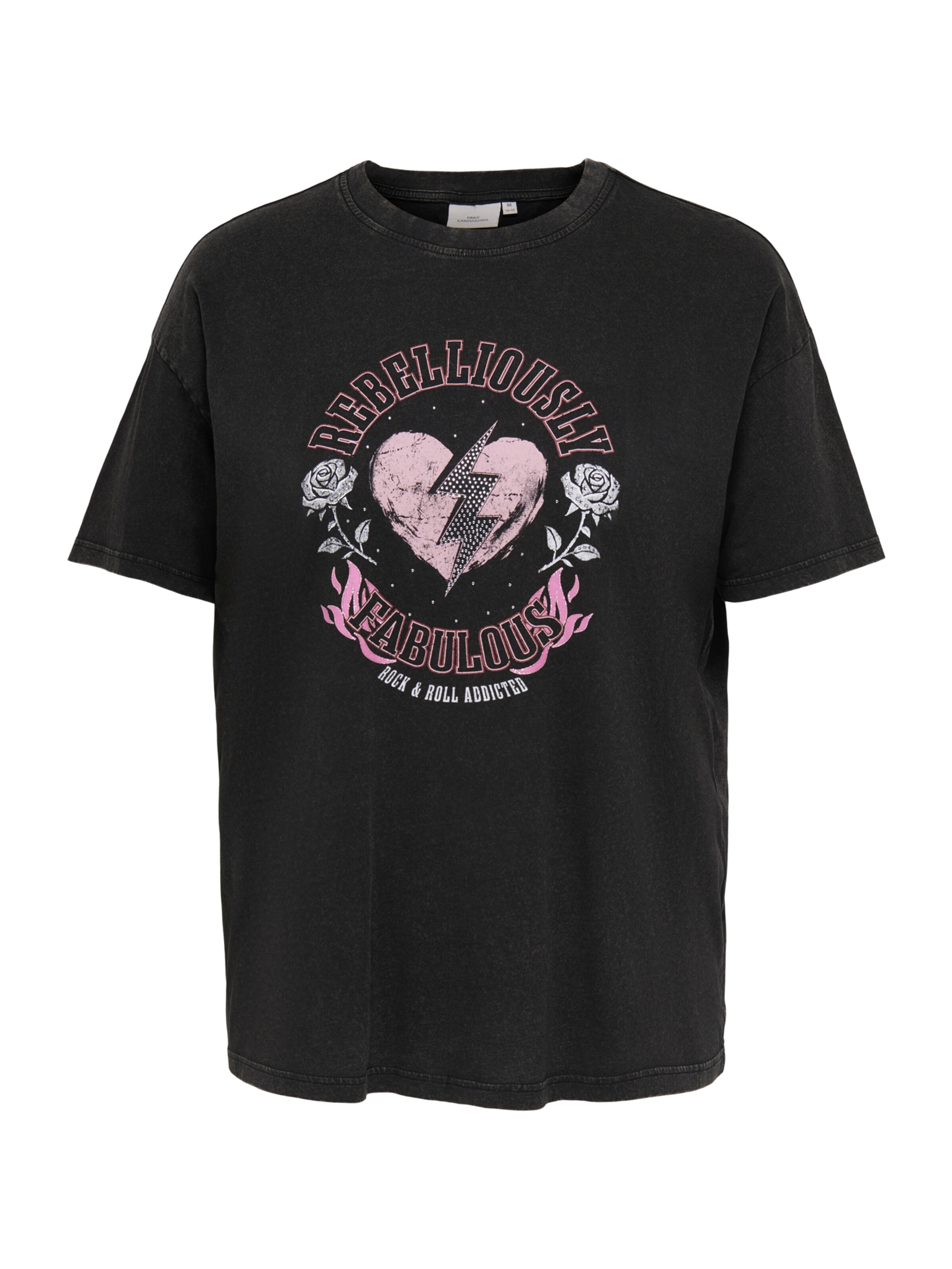 T-shirt 'CARTICO' ONLY Carmakoma en noir : devant