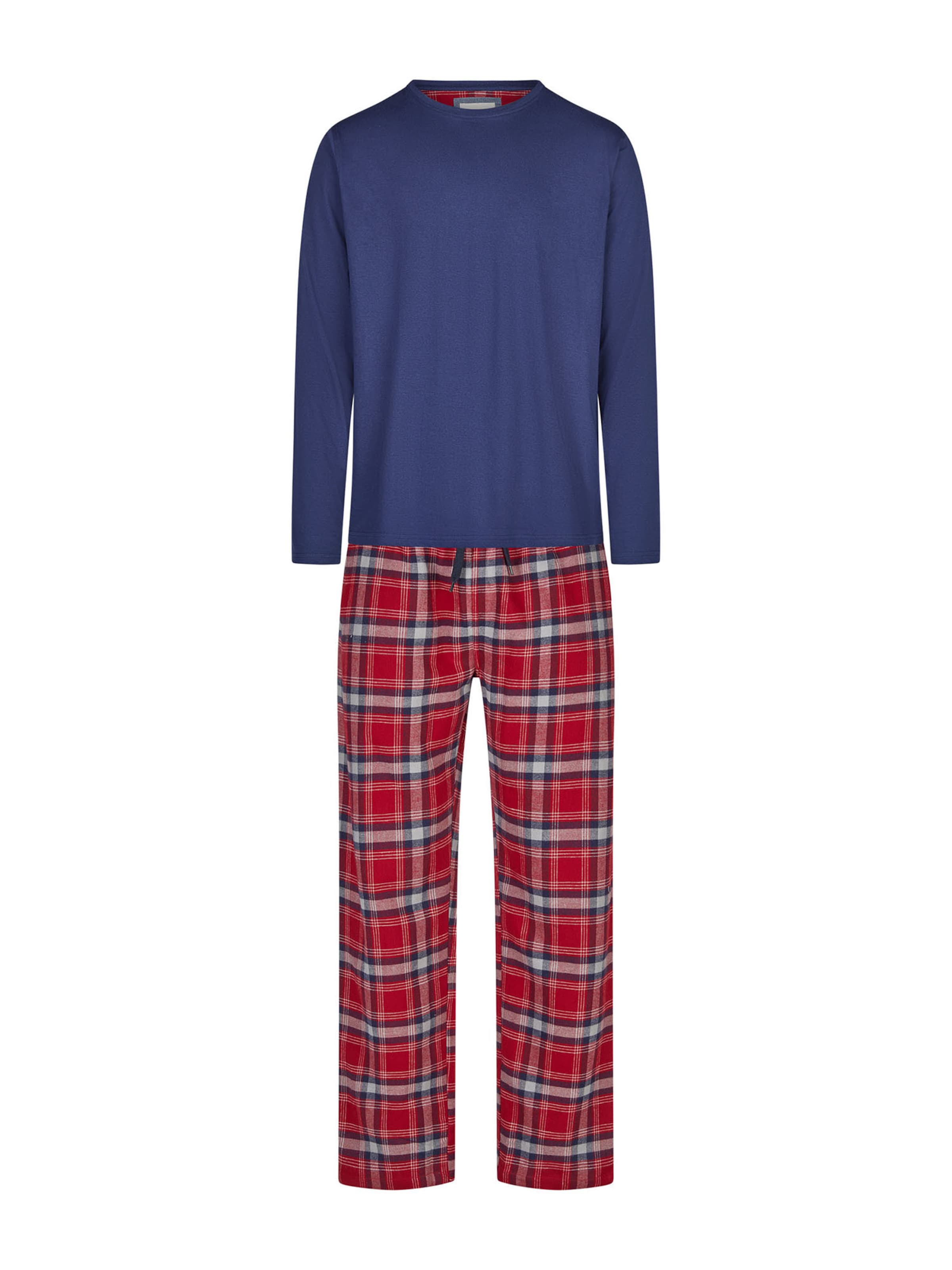 Phil & Co. Berlin Pajamas long 'Flanell' in Blue: front
