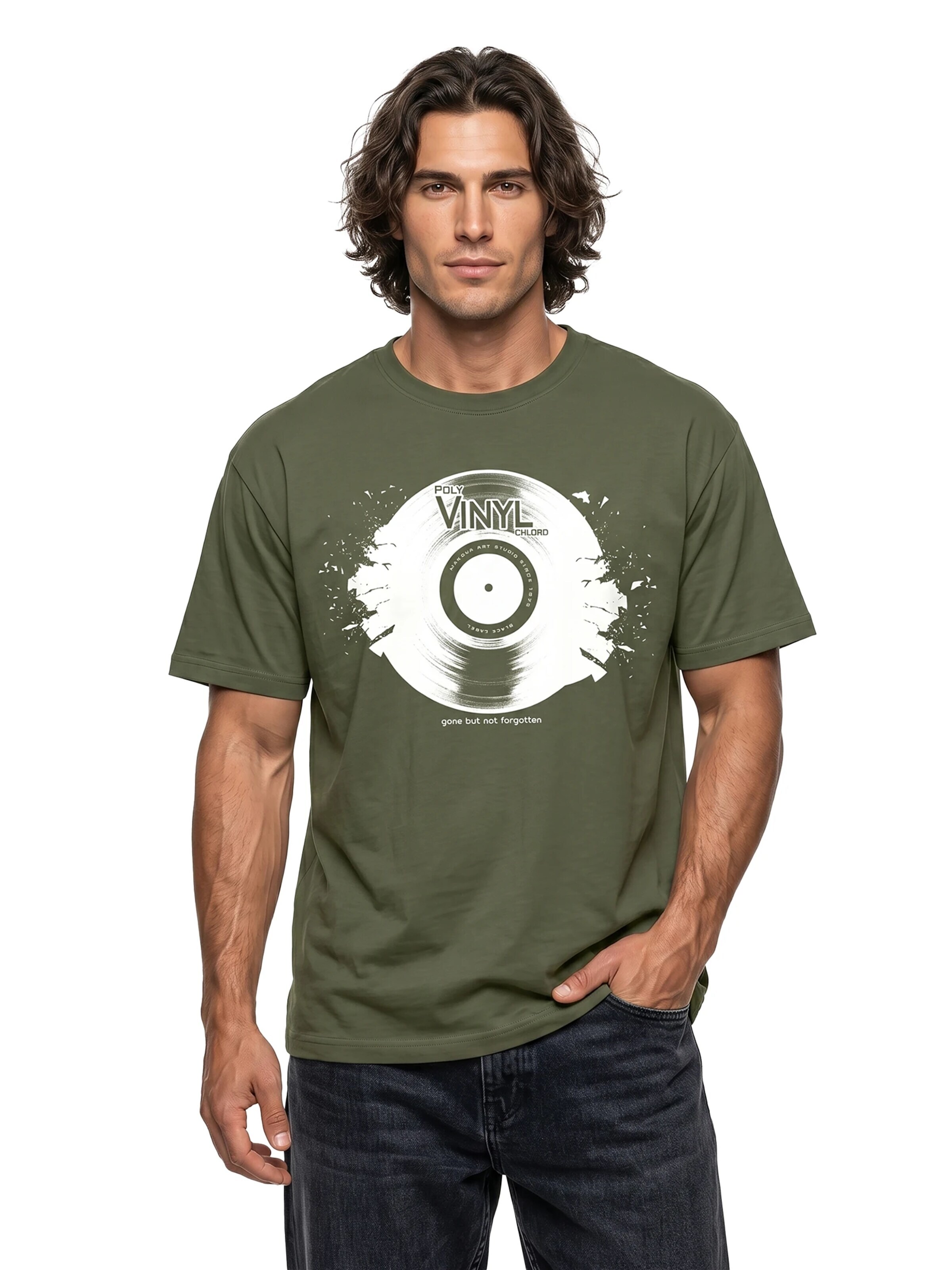 MAKAYA Shirt 'Vinyl' in Green