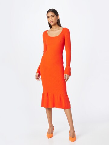 River Island Gebreide jurk in Rood: voorkant