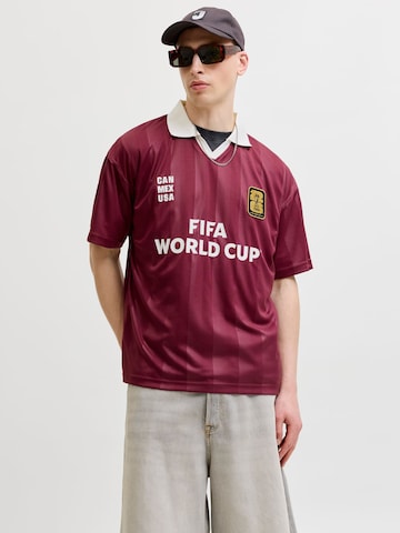 T-Shirt JACK & JONES en rouge : devant