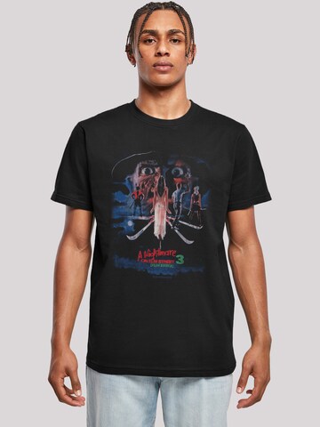 F4NT4STIC Shirt 'Nightmare On Elm Street Dream Warriors' in Zwart: voorkant