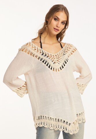 IZIA Tunic in Beige: front