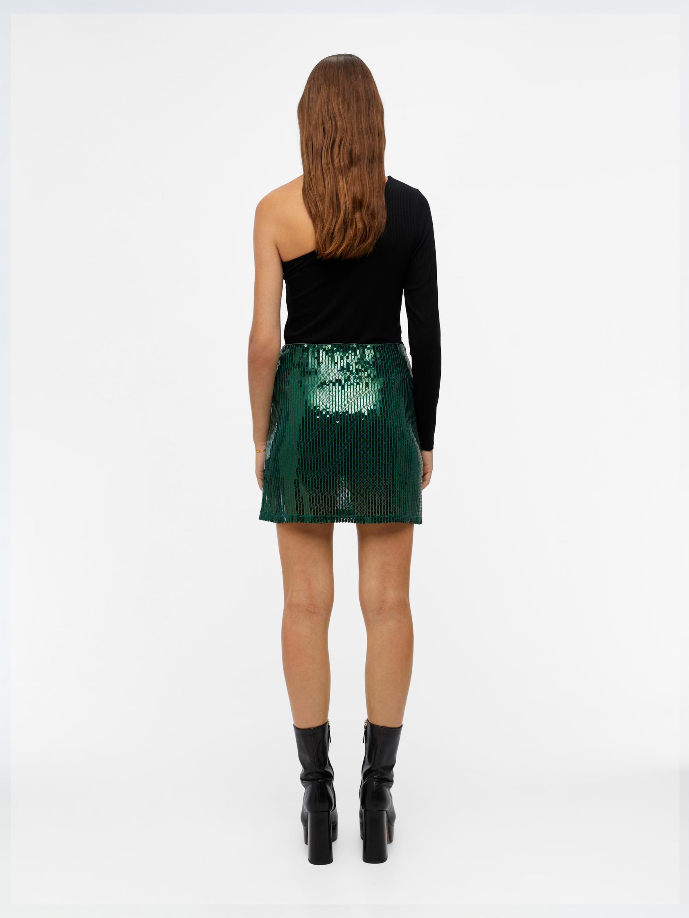 Dark green mini skirt uk online