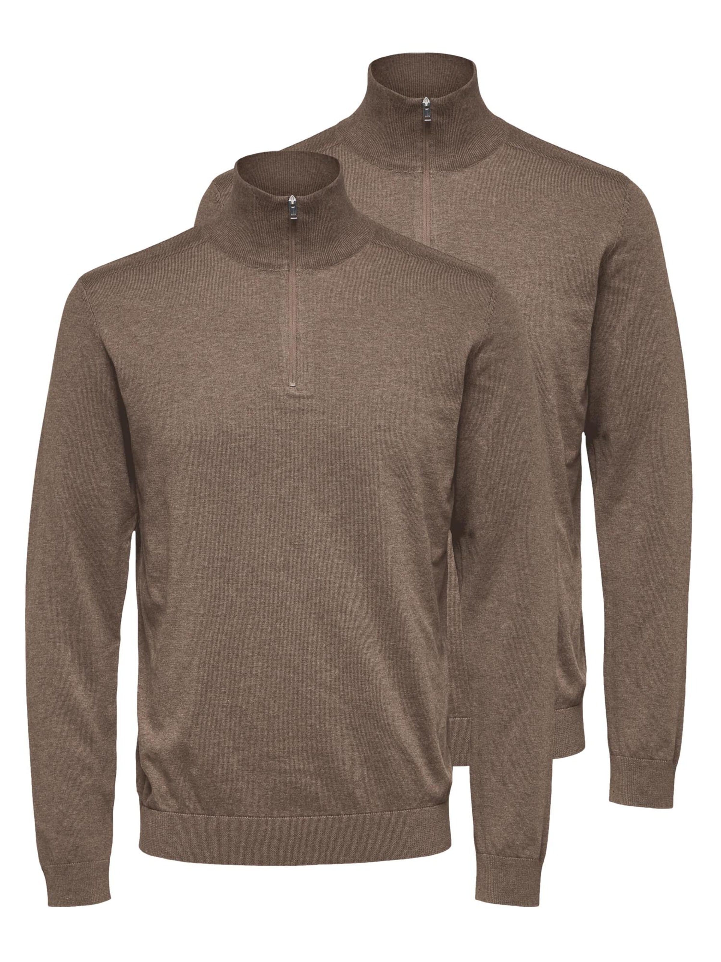 SELECTED Pullover 'Berg'‌‌‌‌ in Braun: Vorderseite