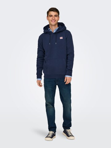 Sweat-shirt 'ONSDawson' Only & Sons en bleu