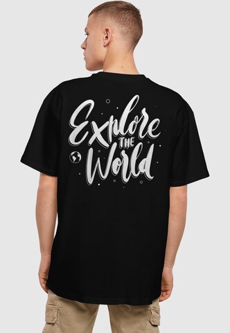 T-Shirt 'Wording - Explore The World' Merchcode en noir