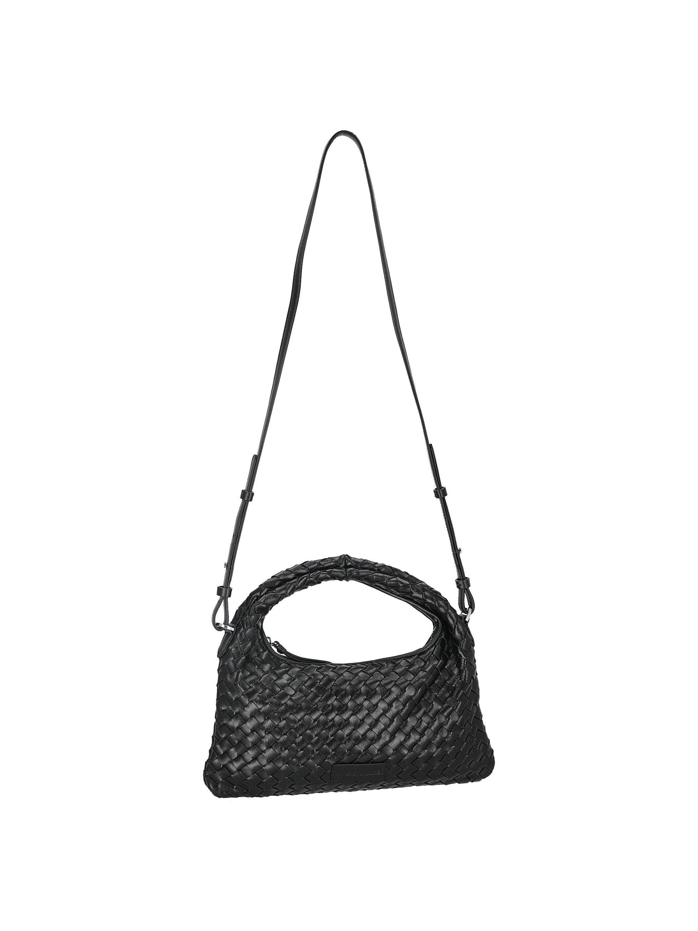Les Visionnaires Handtasche 'Sadie Weave Glossy'‌‌‌‌‌‌‌‌‌ in Schwarz