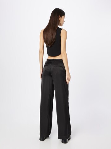 WEEKDAY Wide leg Pantalon 'Riley' in Zwart