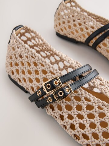 Next Ballet Flats with Strap 'Forever Comfort' in Beige