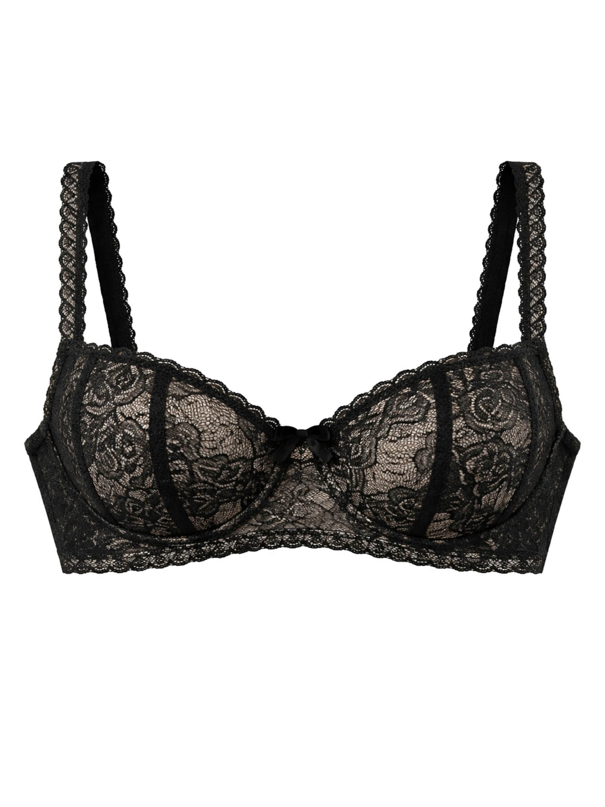 MILENKA Push-up Bra in Black: front