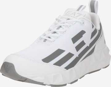 Baskets basses EA7 Emporio Armani en blanc : devant