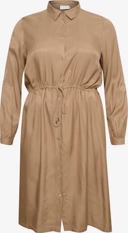 KAFFE CURVE Kleid 'Dannia' in Beige: predná strana