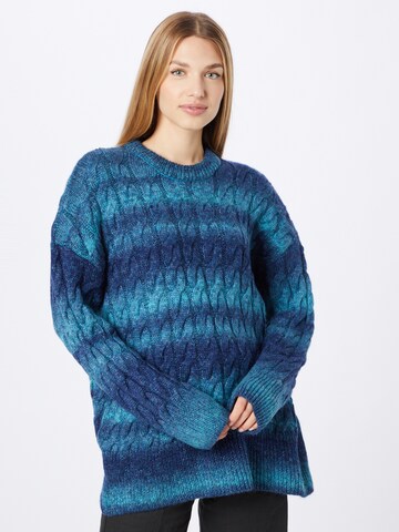 NEON & NYLON - Pullover 'SPACY' em azul: frente