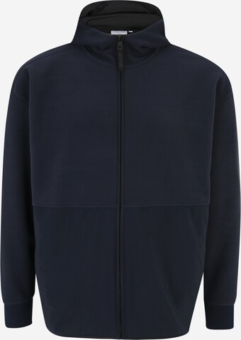 Calvin Klein Big & Tall Fleecejacke 'BONDED' in Blau: predná strana