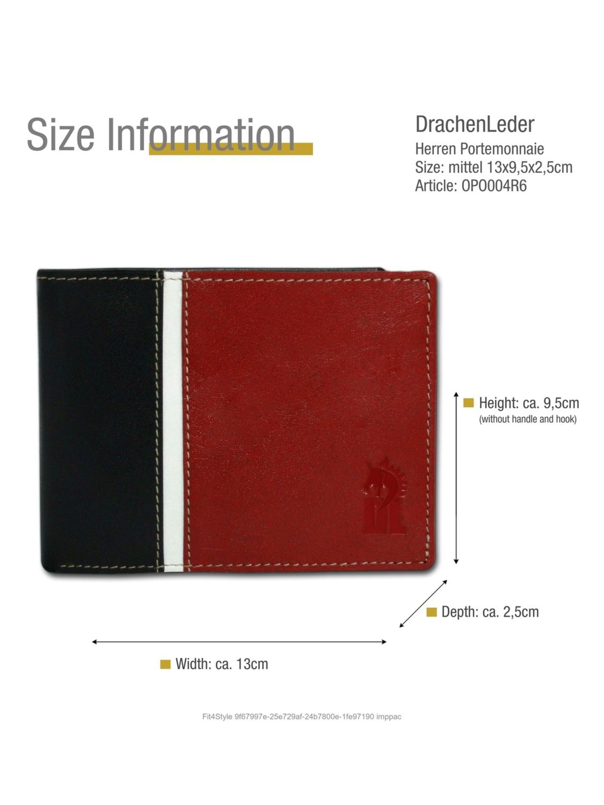 DrachenLeder - Cartera en negro