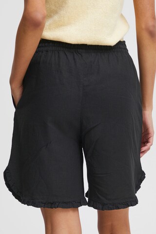 b.young Regular Trousers 'Falakka Frill' in Black