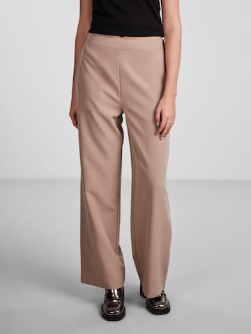 PIECES Wide leg Pants 'PCBOZZY' in Beige