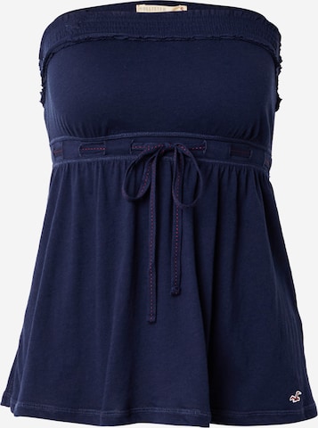 Top de la HOLLISTER pe albastru: față