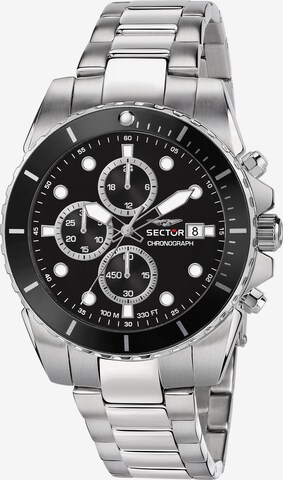 SECTOR Analog Watch in Black: front