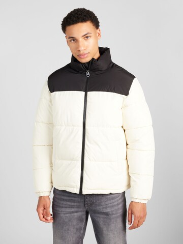 Only & Sons Winter Jacket 'Melvin' in White: front