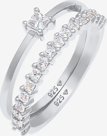 ELLI - Conjunto de joyería 'Kristall Ring' en plata: frente
