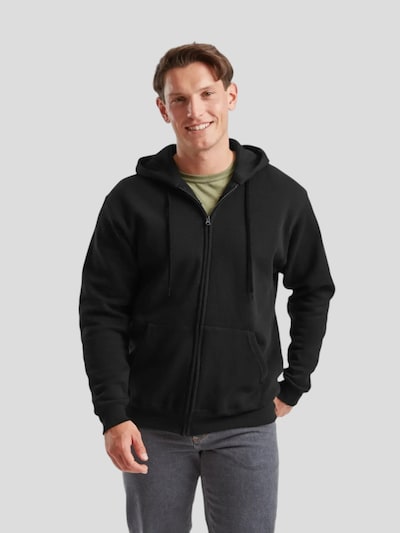 FRUIT OF THE LOOM Sudadera con cremallera 'Zip Hoodie' en S en negro, Vista del producto