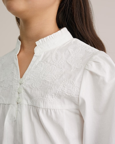 WE Fashion Chemisier en blanc cassé, Vue avec produit