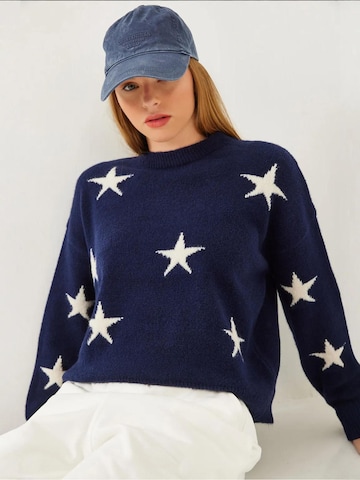 Bianco Lucci Pulover 'Pullover' | modra barva: sprednja stran