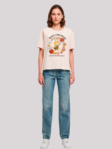 T-shirt 'Die Biene Maja Save The Bees Heroes of Childhood' F4NT4STIC en rose