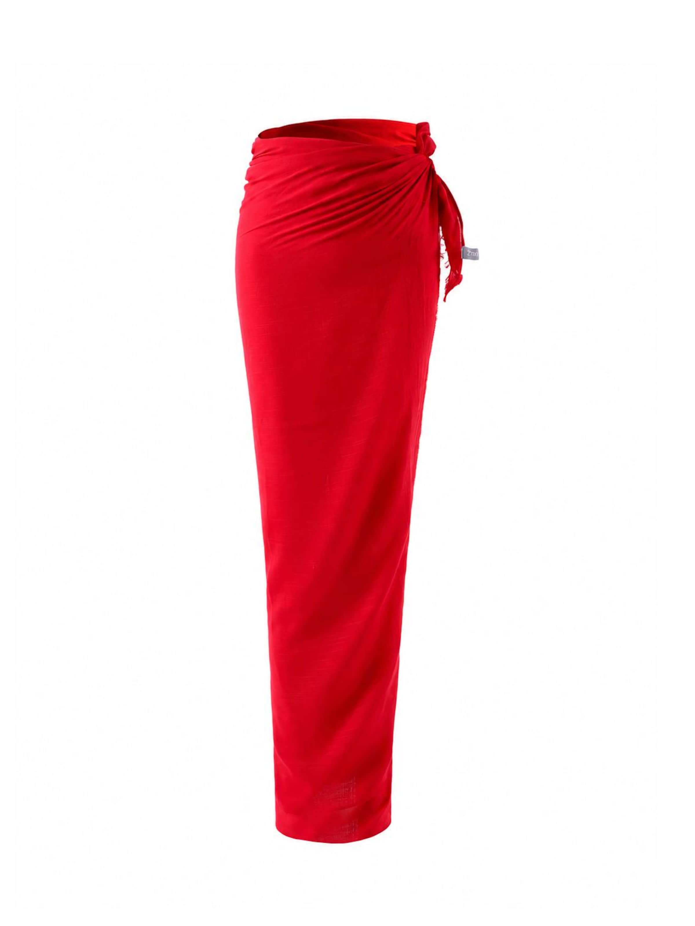 Emilie collection - Toalla de playa 'Pareo sarong viscose' en rojo: frente