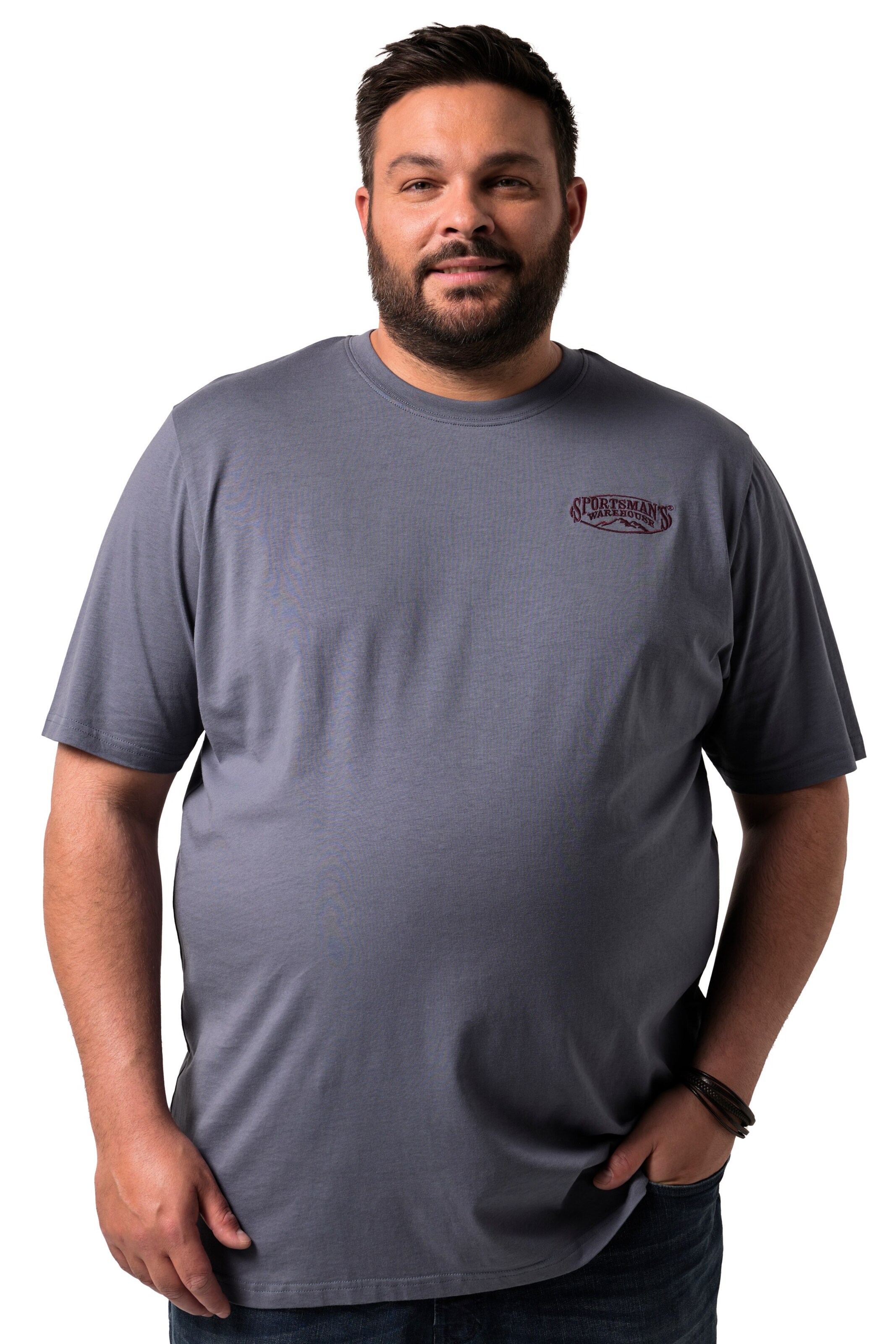 Men Plus Shirt in Blue: front