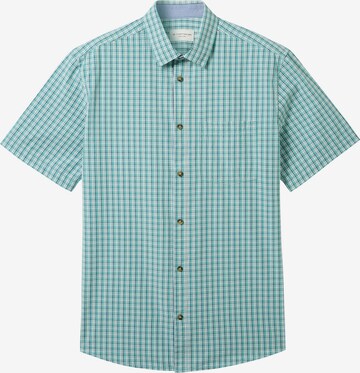 TOM TAILOR Comfort fit Button Up Shirt in Green: front