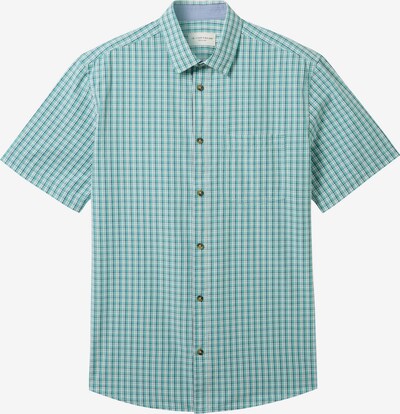 TOM TAILOR Button Up Shirt in Beige / Navy / Turquoise / White, Item view
