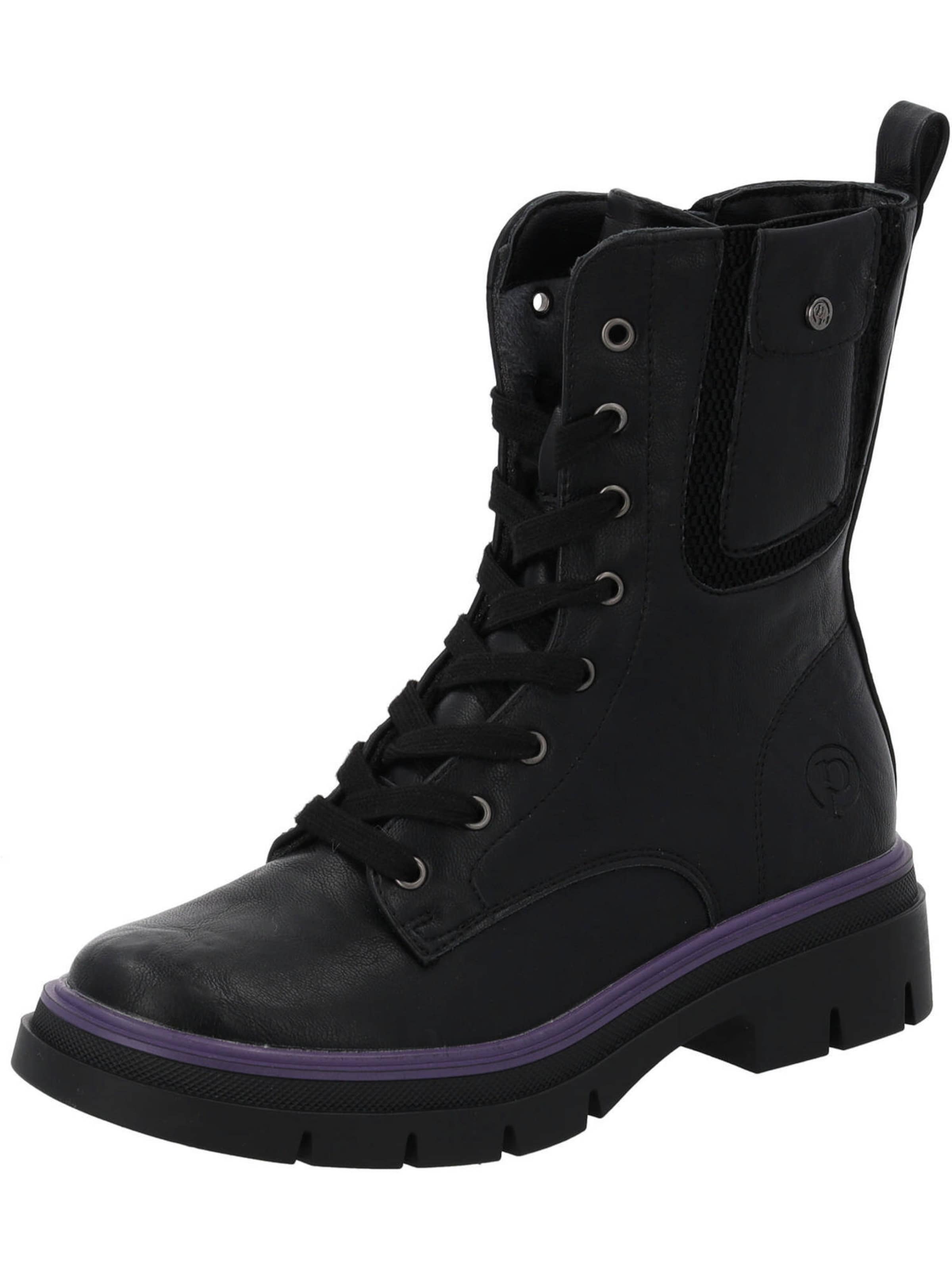 Palado by Sila Sahin Lace-Up Boots in Black: front