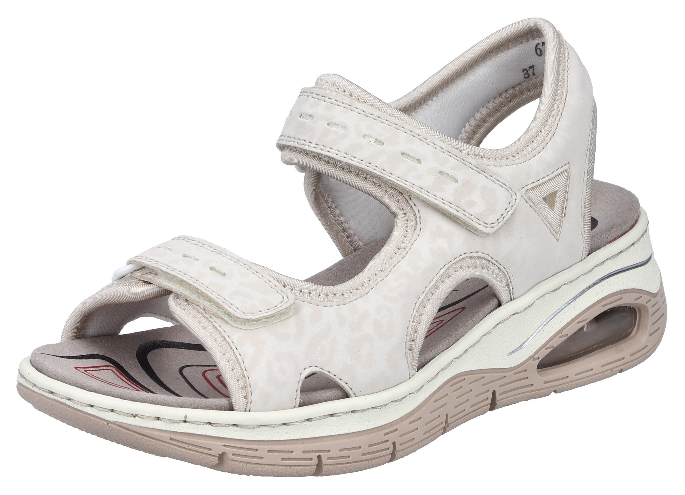 Rieker Hiking Sandals in Beige: front