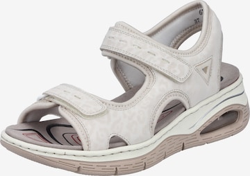 Rieker Hiking Sandals in Beige: front
